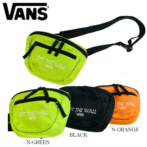 【VANS】バンズ 2019秋冬 OFF THE WALL BODY BAG メンズ レディース ボディバック ウエストバック ウエストポーチ バッグ かばん ブラック グリーン オレンジ【あす楽対応】