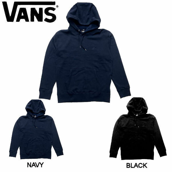 【VANS】バンズ 2019秋冬 Side Zipper Hoody Tops フーディー 長袖 シンプル トレーナー ロング パーカー メンズ レディース S〜XL 2カラー BLACK NAVY 【正規品】【あす楽対応】