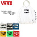 【VANS】バンズ 2020春夏 Primary Color Pull Over Hoodie メンズ プルオーバーパーカー 長袖 トップス アウター S〜L 6カラー【正規品】【あす楽対応】