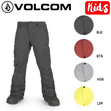 【VOLCOM】ボルコム 2018-2019 CARGO INS PANT キッズ KIDS ジュニア スノーウェア パンツ スノーボード 子供用 S-XL 4カラー 【あす楽対応】