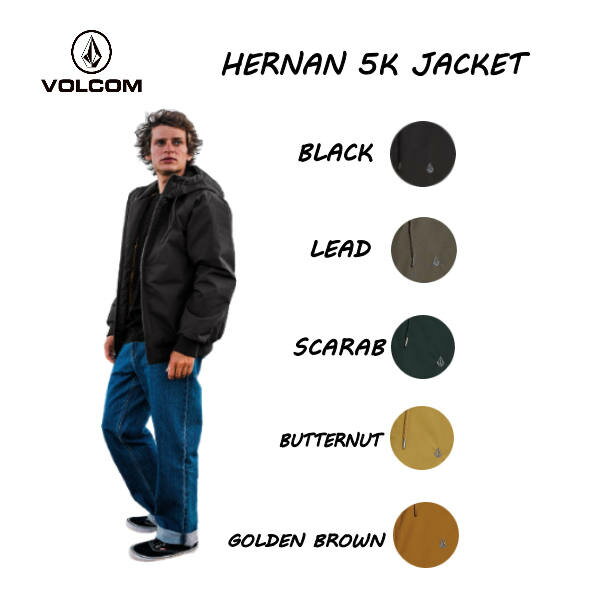 【VOLCOM】ボルコム 2021秋冬 HERNAN 5K JACKET メンズ ジャケット スノーボード スケートボード サーフィン S/M/L/XL 5カラー【正規品】【あす楽対応】