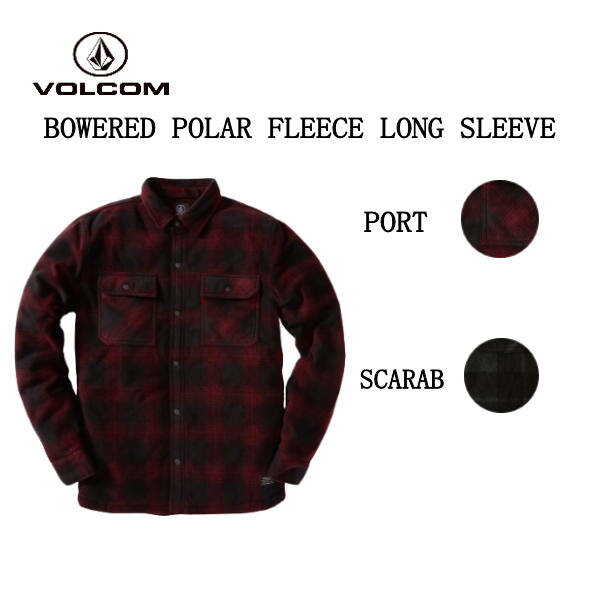 【VOLCOM】ボルコム 2021秋冬 BOWERED POLAR FLEECE LONG SLEEVE メンズ トレーナー スウェット スノーボード スケートボード アウトドア S/M/L/XL 4カラー【正規品】【あす楽対応】