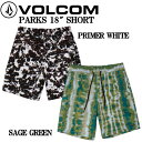 【VOLCOM】ボルコム 2021春夏 PARKS 18 SHORT メンズ トランクス パンツ サーフィン スケートボード S/M/L 2カラー【正規品】【あす楽対応】