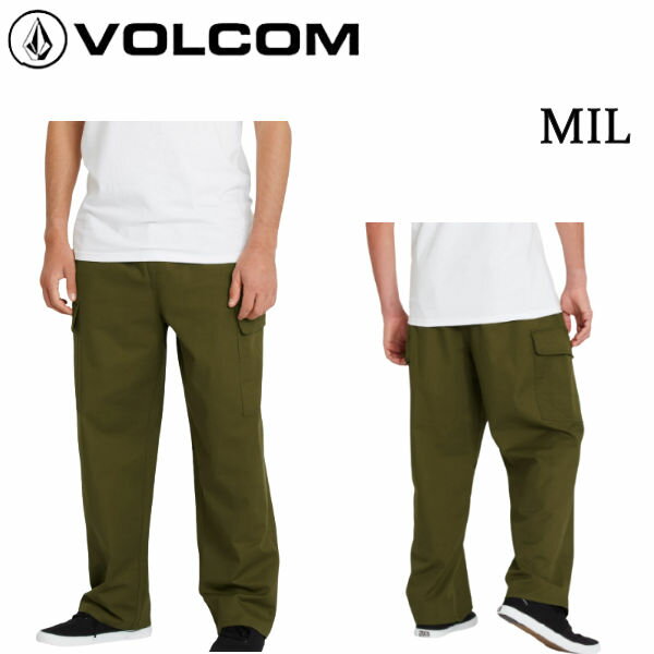 【VOLCOM】ボルコム 2021 春夏メンズパンツ チノパンツ LOOSE TRUCKS PANT - カラーMILITARY S/M/L 【正規品】【あす楽対応】