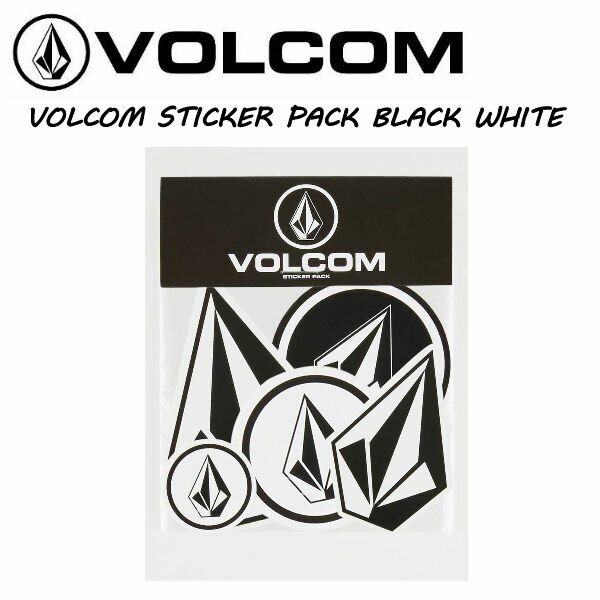 【VOLCOM】ボルコム 2021春夏 VOLCOM STICKER PACK BLACK WHITE ステッカー サーフィン アウトドア スケートボード 正規品【あす楽対応】