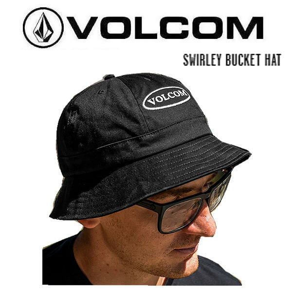 【VOLCOM】ボルコム 2023春夏 SWIRLEY BUCKET HAT メンズ バケットハット 帽子 スケートボード ストリート アウトドア キャンプ ONE SIZE ブラック【正規品】【あす楽対応】