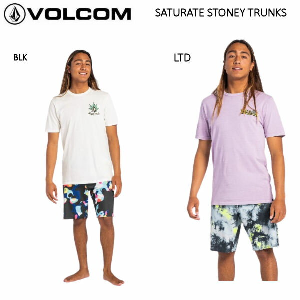 【VOLCOM】ボルコム 2022春夏 SATURATE STONEY TRUNKS BLACK メンズ水着 トランクス パンツ サーフィン スケートボード 28/30/32インチ【正規品】【あす楽】