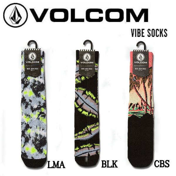 【VOLCOM】ボルコム 2022春夏 VIBE SOCKS ソックス スノーボード スケートボード サーフィン アウトドア 小物 アクセサリー ONESIZE 3カラー【正規品】【あす楽対応】
