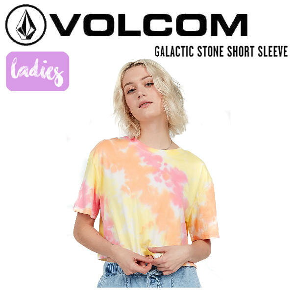 【VOLCOM】ボルコム 2022春夏 GALACTIC STONE SHORT SLEEVE レディース Tシャツ 半袖 アウトドア サーフィン スケートボード S/M HZP【正規品】【あす楽】