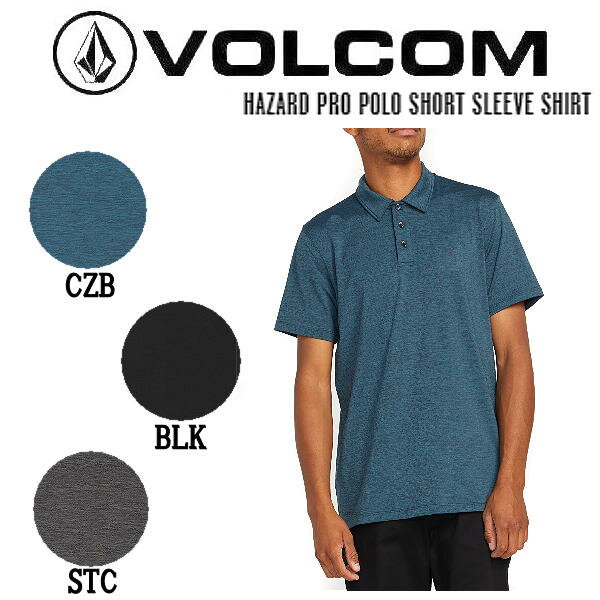 VOLCOMۥܥ륳 2023ղ HAZARD PRO POLO SHORT SLEEVE SHIRT  ݥ Ⱦµ ܥ ȥܡ ȥ꡼ ȥɥ S/M/L/XL/XXL 3顼ʡۡڤб