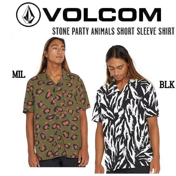 VOLCOMۥܥ륳 2023ղ STONE PARTY ANIMALS SHORT SLEEVE SHIRT   Ⱦµ ȥܡ ȥɥ M/L/XL 2顼ʡۡڤб