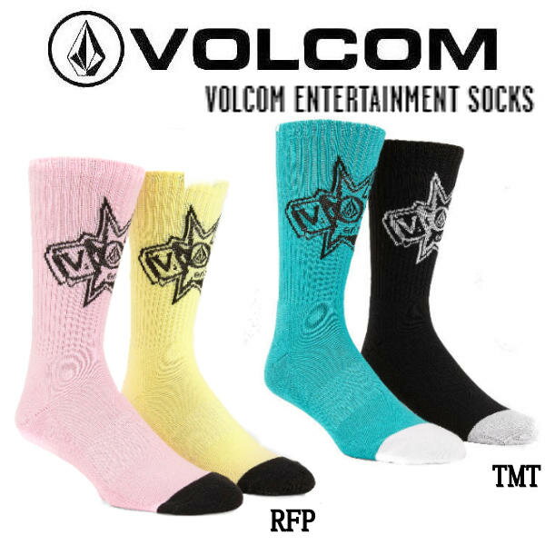 【VOLCOM】ボルコム 2023春夏 VOLCOM ENTERTAINMENT SOCKS クルーソックス 靴下 スケートボード サーフィン アウトドア ONE SIZE 2カラー【正規品】【あす楽対応】