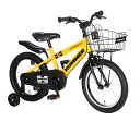 自転車 配送先一都三県一部地域限定送料無料 子供用自転車 HUMMER KIDS 16-OH イエロー 16インチ ハマー 補助輪付き 子供用 ジュニアバイク 幼児用自転車 通販 おしゃれ