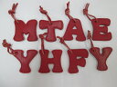本革100% ハンドメイド アルファベット イニシャル チャーム 赤 name-red チャーム ストラップ キーホルダー アルファベット 本革 クラフト 日本...