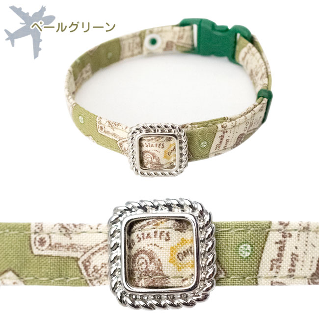 デイリーEX猫首輪 レトロワールドチケット ゴロにゃんオリジナル猫用首輪
