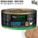 ニュートライプ CAT PURE サーモン＆グリーントライプ 95g缶 (37241) NUTRIPE 全年齢用 総合栄養