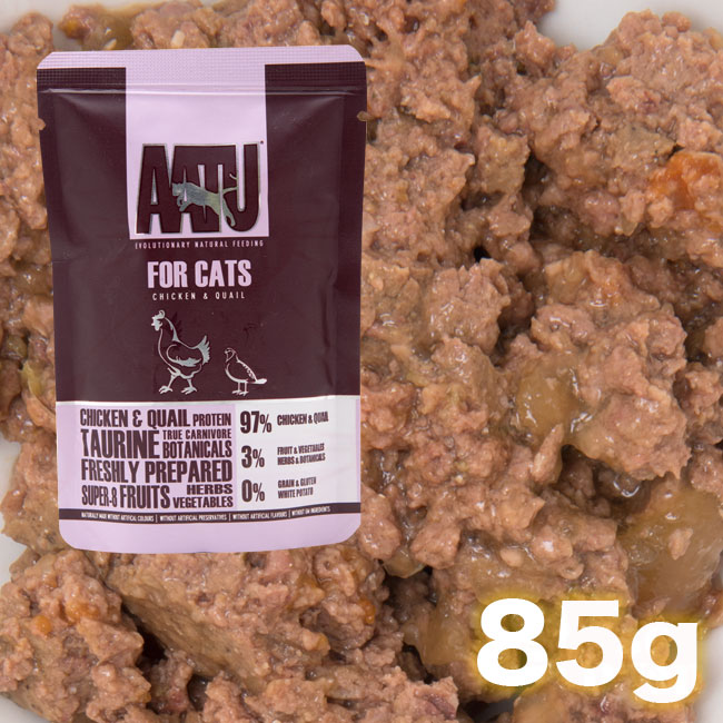 AATU アートゥー キャット チキン&うずら ウェットフード 85g (12852)