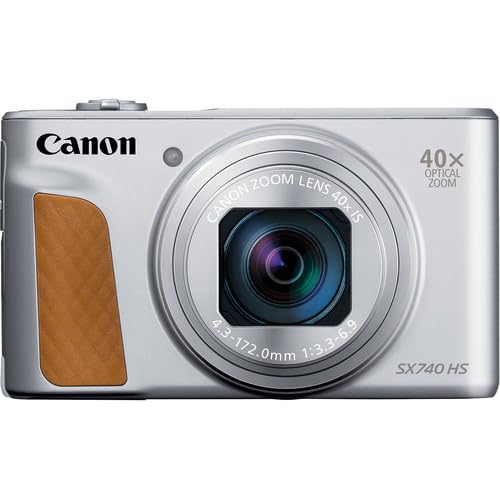 PowerShot 【あす楽　送料無料】Canon コンパクトデジタルカメラ PowerShot SX740 HS シルバー 光学40倍ズーム/4K動画/Wi-Fi対応 PSSX740HSSL