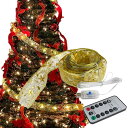 IROKOHA クリスマス光るLEDリボンライト リボンLEDオーナメントライト クリスマスツリーライト ギフトリボン プレゼントリボン LED帯 LEDリボン