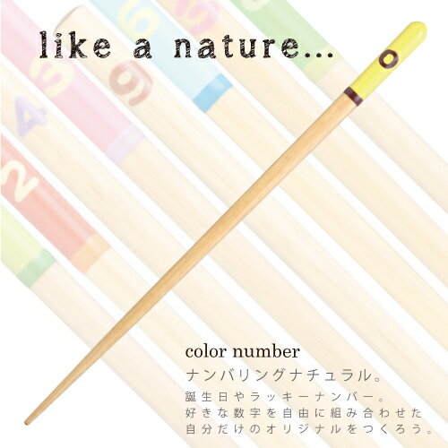 【在庫限り】like a nature・・・ 1本売り/カラーナンバー 21cm ラッキーナンバーで組み合わせ自由 カラフル♪ナンバリング お箸 【楽ギフ_名入れ】