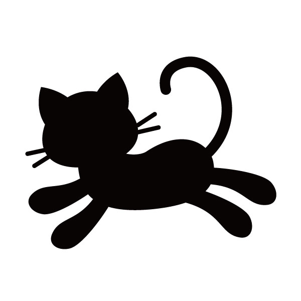 Rakuten - 【ステッカー】 猫 ネコB 走る猫 逃げるねこ 選べるサイズ・カラー 車のドレスアップに 飾り付けに/かわいい/ステッカー/おしゃれステッカー/アクリルプレート/パーテーション/車/ガラス/窓/スケボー/装飾/デコ/[メール便送料無料]