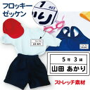 ゼッケン付き 体操服水着用 お名前シール 【よこタイプ2枚組】 日本製 もこもこタイプ スクール水着・フロッキーストレッチゼッケン 入学準備 名札 水泳 プール...