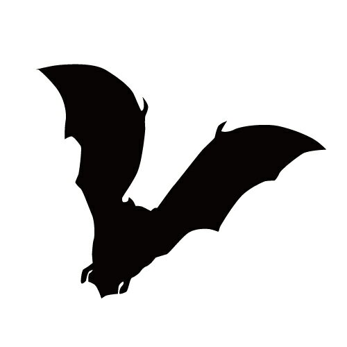 ステッカー はばたくコウモリ コウモリD 夕暮れのこうもり バットマン ハロウィン かっこいい クール/おしゃれステッカー/アクリルプレート/パーテーション/車/ガラス/窓/装飾/デコ/スケボー/かっこいい/【メール便送料無料】