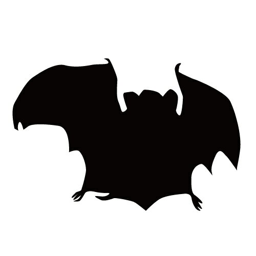 ステッカー はばたくコウモリE バッドマン ハロウィン/おしゃれステッカー/アクリルプレート/パーテーション/車/ガラス/窓/装飾/デコ/スケボー/かっこいい/【メール便送料無料】