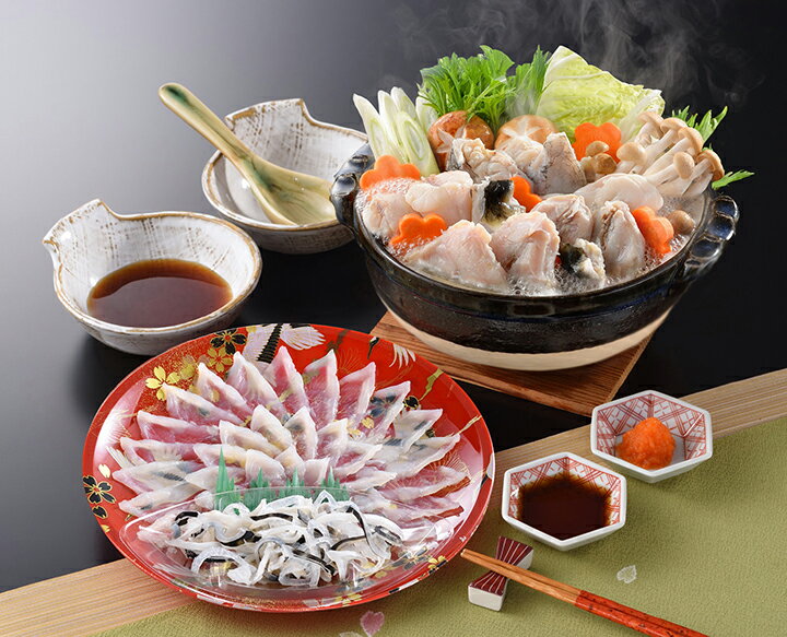 【B-14Z】とらふく刺身・とらふくちりセット お歳暮 お中元 冷凍便【送料無料・代引き／同梱不可】