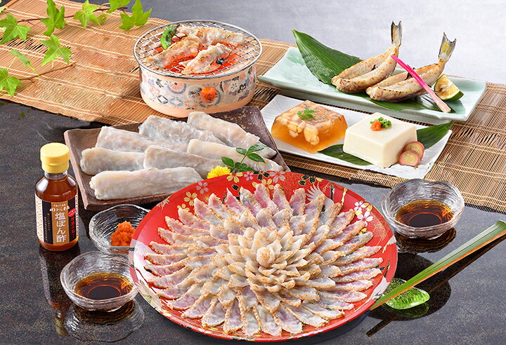 【FD-100F4Z】ふくたたき刺身とふくづくしセット お歳暮 お中元 冷凍便【送料無料・代引き／同梱不可】