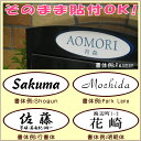 簡単!貼付表札・だ円(Sサイズ:4.5×13cm)・シンプル (メール便なら→)【送料無料】
