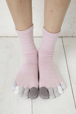 引き揃え指先マルチ 5本指ソックス S(22-24cm) 【7390】 日本製 五本指靴下 五本指ソックス 5本指靴下 5本指 靴下 ソックス くつ下 レディース 婦人 おしゃれ かわいい 蒸れない 丈夫 クルー丈 夏 夏用 薄地 22cm 23cm 24cm グレー ピンク グリーン