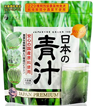 青汁 健康飲料 ドリンク 美容 顆粒 国産 大麦若葉 ケール ゴーヤ ファイン 日本の青汁 100g 顆粒タイプ 栄養機能食品 メール便 送料無料 n031600