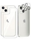 【4枚入り】 iPhone14 iPhone13背面ガラスフィルム カメラフィルム 日本旭硝子製 高硬度9H 防指紋 耐衝撃 飛散防止 透過率99 2.5D ラウンドエッジ加工 自動吸着 iPhone 13 用 レンズ保護(2枚) 背面保護フィルム