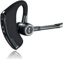 CVC8.0ノイズキャンセリング Bluetooth ヘッドセット日本語音声 Bluetooth 5.2 ワイヤレス 2台同時接続 耳掛け型 マイク内蔵 ブルー...