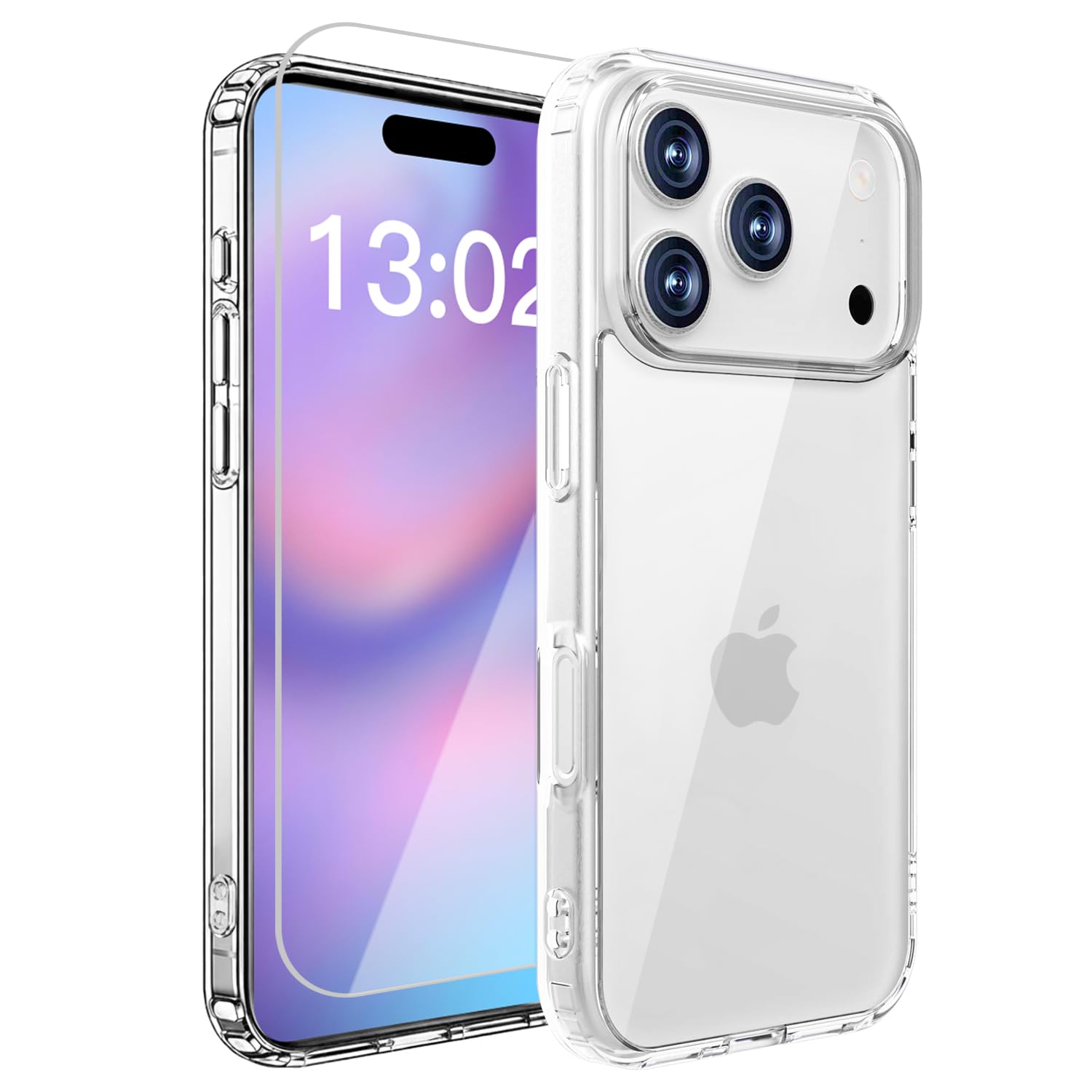 iPhone 17 Pro Max 用 ケース クリア 耐衝撃 ガラスフィルム付き 衝撃吸収 アイフォン17promax 用 カバー 米軍MIL規格 耐久性 いphone17 promax 用 ケース 軽薄 iPhone 17 ケースiPhone Airケース iPhone 17 Pro ケースiPhone 17 Pro Maxケースのサムネイル