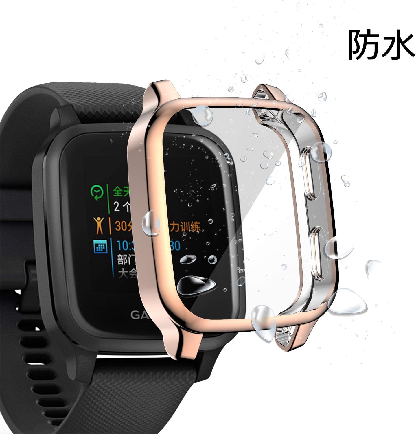 ��3�ĥ��åȡ�Garmin Venu Sq/Venu Sq 2/ Venu Sq music/Venu Sq music 2���ݸ���� ���Ų�ǽ�� TPU�Ǻ� �ݸ�С� ���餫���ե롼���С� ��®ȿ�� æ���ñ �Ѿ׷��� �������ʥ֥�å�+����С�+������������ɡ�