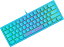ゲーミングキーボード テンキーレス ゲーミングキーボード 60% 62キー 有線 USB接続 コンパクト静音メンブレン 19キー防衝突 RGBバックライト 防水 Windows/Mac OS対応 英語配列 (青)