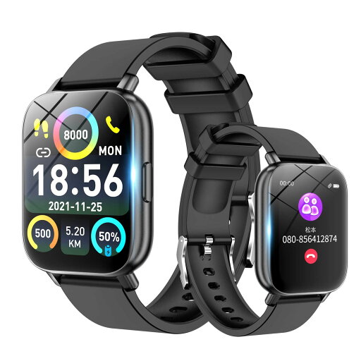 スマートウォッチ smart watch【Bluetooth5.2通話機能付き】 1.7 インチHD大画面 連絡先を同期 日本語アプリ 音楽再生コントロール メッセージ通知 多種類運動モード 天気予報 遠隔カメラ IP67防水 画面自由設定 プレゼントギフト スマートウォッチ smart watch【Bluetooth5.2通話機能付き】 1.7 インチHD大画面 連絡先を同期 日本語アプリ 音楽再生コントロール メッセージ通知 多種類運動モード 天気予報 遠隔カメラ IP67防水 画面自由設定 プレゼントギフト