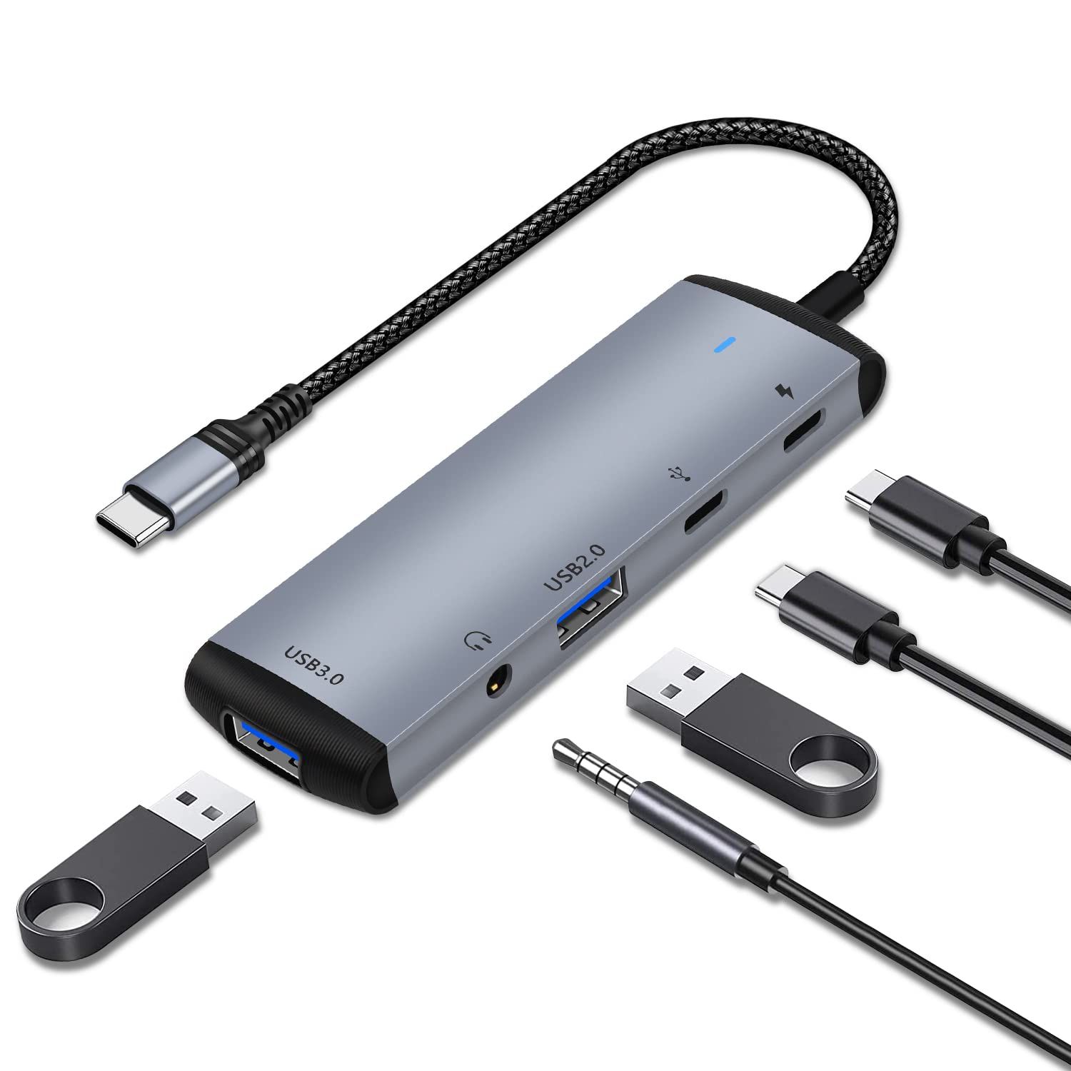 5 IN1 USB C - 3.5mmI[fBIA_v^[B