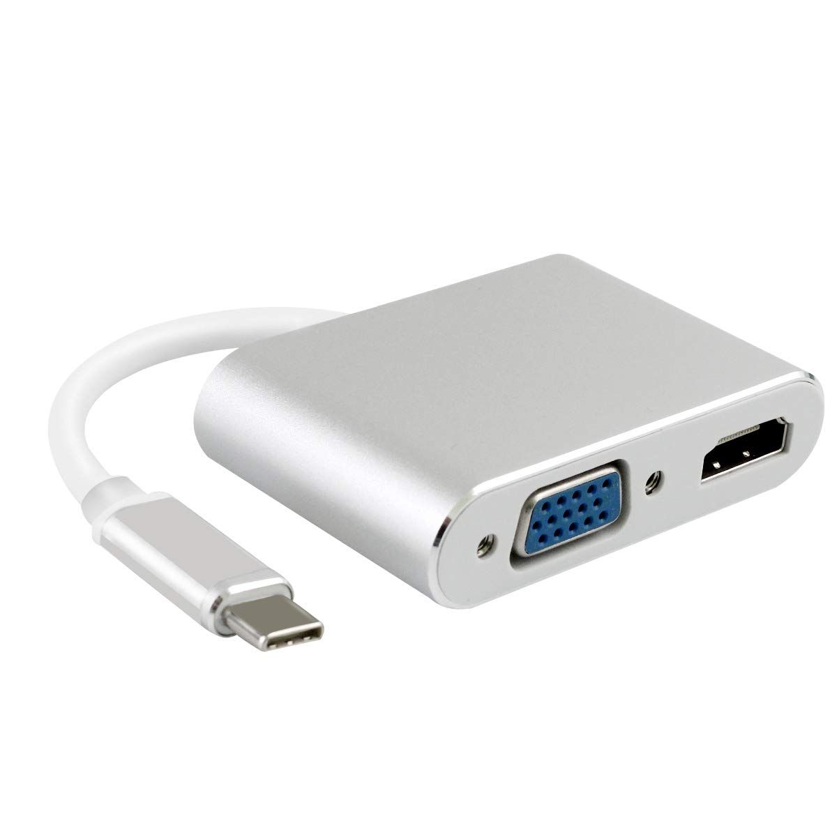 TYPE C HDMI VGA ϊA_v^ USB-C nu hdmi |[g VGA|[g usb c vga hbLOXe[V USBC-VGA USBC-HDMI 4K𑜓x 2in1Zbg MacBook Chromebook