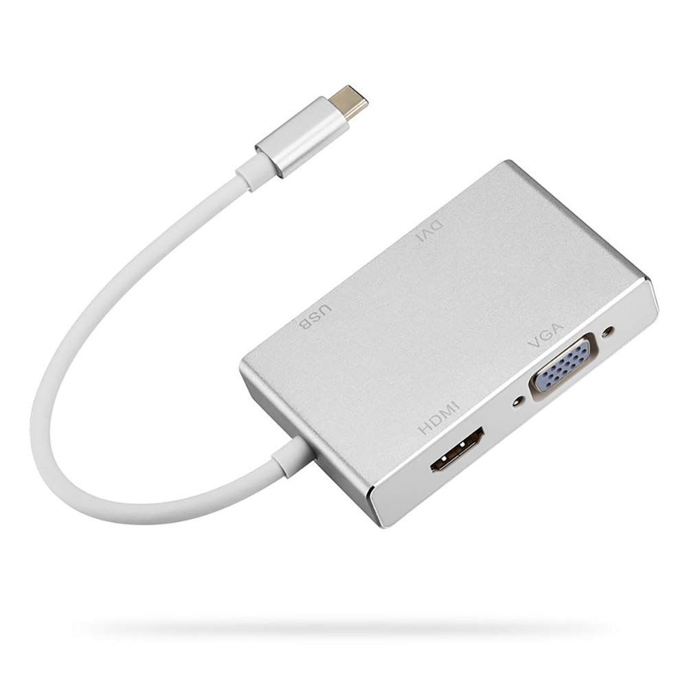 TYPE C HDMI VGA DVI 4in1ϊA_v^ USB-C nu USB3.0 hdmi |[g VGA|[g DVI|[gusb c hami vga dvi hbLOXe[V 𑜓x MacBook Chromeb