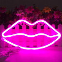 LED リップ 形 ネオン サイン ロマンチック アート デコラティブ ライト 壁の装飾用 スタジオ パーティー キッズルーム リビングルーム ウェディング パ...