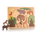 形合わせ パズル 木製 11点 森 動物 知育玩具 モンテッソーリおもちゃ 木のおもちゃ 0歳 1歳 2歳 赤ちゃん 子供 おもちゃ 出産祝い ギフト プレゼント