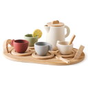 アフタヌーンティーセット おもちゃ おままごと 木のおもちゃ シリコン製 お茶会 ティーセット ティートレイセット ごっこ遊び コミュニケーション能力アップ 知...