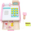 お店屋さん子供 お店屋さん ままごと キャッシュレジスター レジ模型 ごっこ遊びおもちゃ 木製おもちゃ 教育玩具