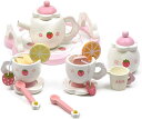 おままごと 木製 ティーセット お茶会 ティートレイセット キッチングッズ おもちゃ ごっこ遊び 男の子 女の子 ストロベリーアフタヌーンティー