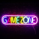 Game Zone ネオンサイン LED ネオンライト ゲームゾーン ゲーミング 装飾 ゲームルーム 子供部屋 バー 壁掛け 多色 子供ヘのギフト