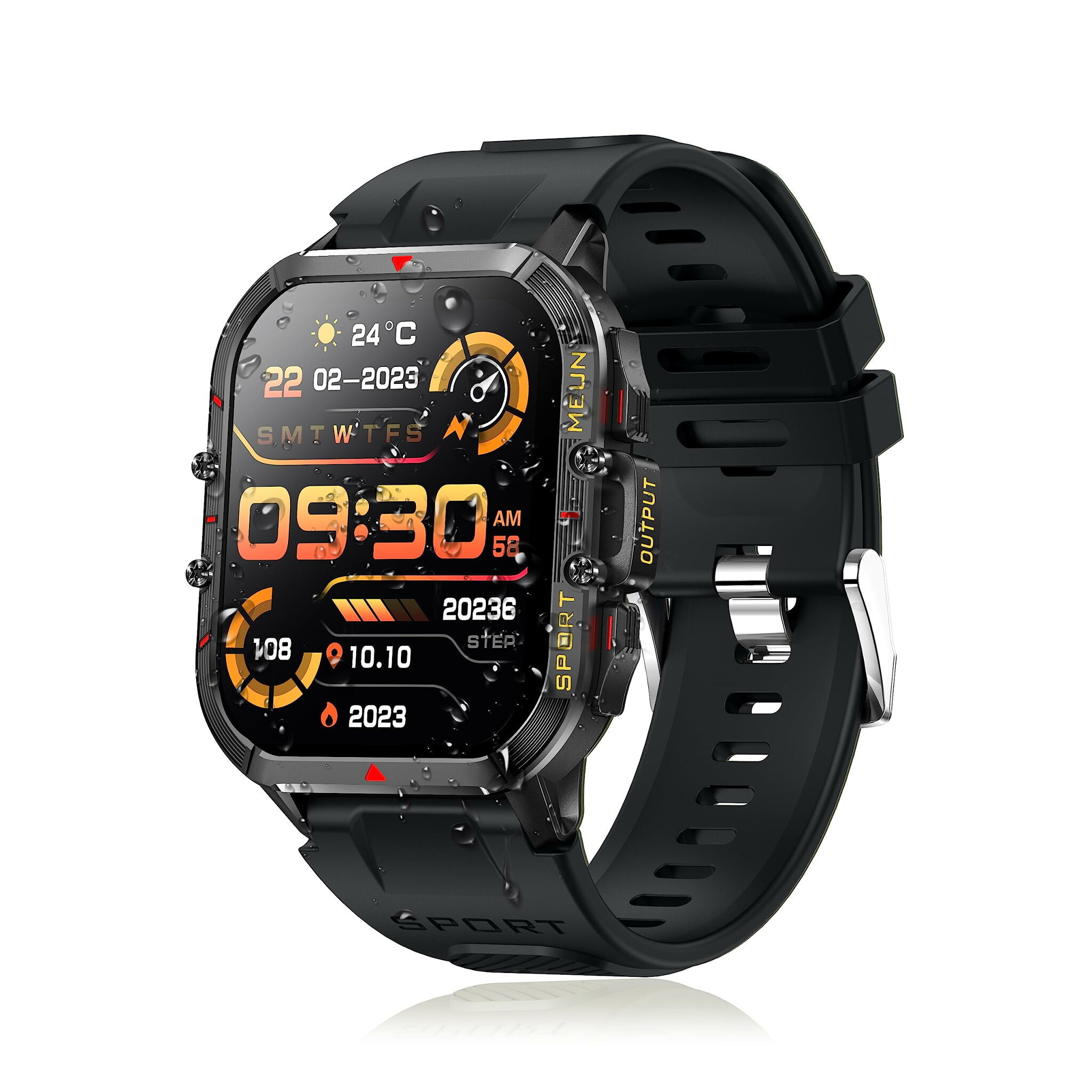 スマートウォッチ 新登場 通話機能 1.96インチ大画面 Smart Watch 軍用規格 250+文字盤自由設定 100種類運動モード スポーツウォッチ GPS運動記録 Line/Gmail/メッセージ通知 音声アシスタント 天気予報 音楽再生 長持ちバッテリー プレゼント ギフト