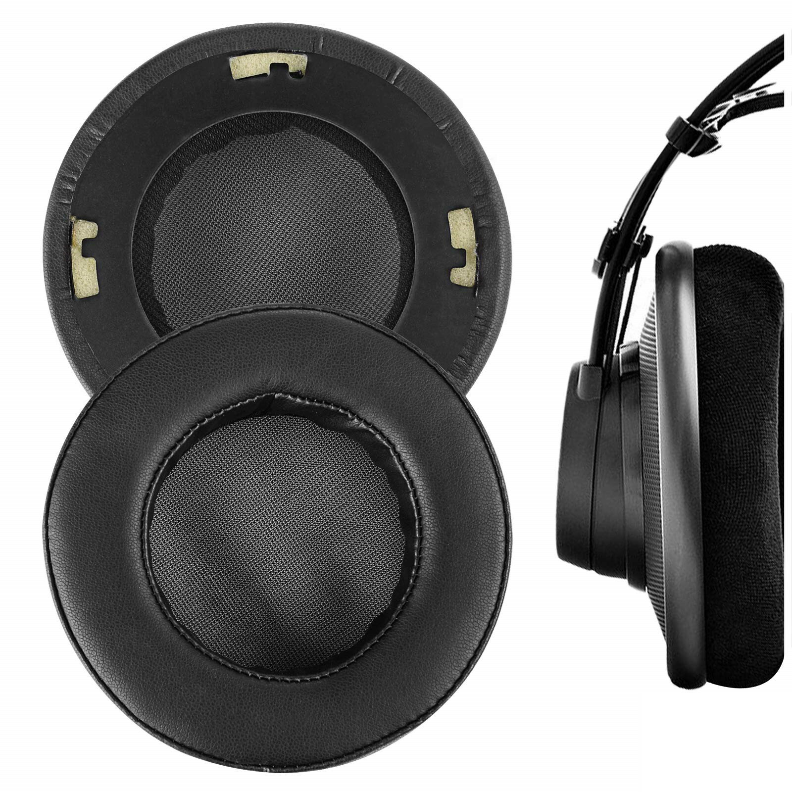 䡼ѥå ߴ ѥå  AKG, K701, K702, Q701, Q702, K601, K612, K712, K400, K500 إåɥۥб ѥå 䡼/䡼å (ץƥ쥶/֥å)